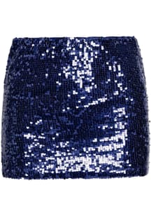 Womens Michigan Wolverines Navy Blue Hype and Vice Sequin Skirt