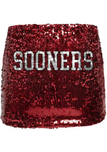 Hype and Vice Oklahoma Sooners Womens Cardinal Sequin Skirt