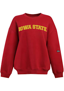 Hype and Vice Iowa State Cyclones Womens Cardinal Offside Crew Sweatshirt