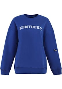 Hype and Vice Kentucky Wildcats Womens Blue Offside Crew Sweatshirt