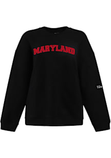 Hype and Vice Maryland Terrapins Womens Black Offside Crew Sweatshirt