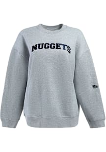 Hype and Vice Denver Nuggets Womens Grey Offside Crew Sweatshirt