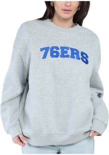 Hype and Vice Philadelphia 76ers Womens Grey Offside Crew Sweatshirt