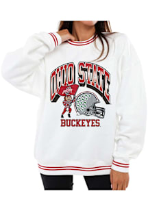 Hype and Vice Ohio State Buckeyes Womens White Heritage Crew Sweatshirt