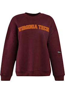 Hype and Vice Virginia Tech Hokies Womens Maroon Offside Crew Sweatshirt