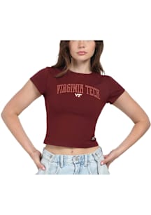 Hype and Vice Virginia Tech Hokies Womens Maroon Comeback Short Sleeve T-Shirt