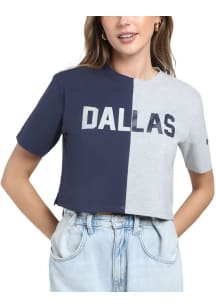 Hype and Vice Dallas Ft Worth Womens Navy Blue Brandy Tee Short Sleeve T-Shirt