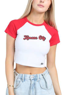 Hype and Vice Kansas City Womens Red Homerun Tee Short Sleeve T-Shirt