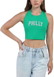 Hype and Vice Philadelphia Womens Green Tailgate Top Tank Top