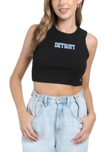 Hype and Vice Detroit Womens Black Cut Off Tank Tank Top