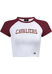 Hype and Vice Cleveland Cavaliers Womens White Homerun Short Sleeve T-Shirt