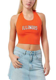 Womens Illinois Fighting Illini Orange Hype and Vice Halter Tank Top