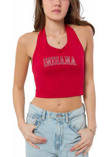 Womens Indiana Hoosiers Cardinal Hype and Vice Halter Tank Top