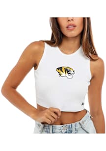 Hype and Vice Missouri Tigers Womens White Cut Off Tank Top