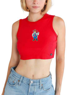 Womens Nebraska Cornhuskers Red Hype and Vice Cut Off Tank Top