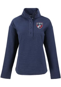 Cutter and Buck FC Dallas Womens Navy Blue Hunts Point Qtr Zip
