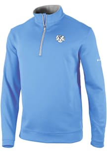 Columbia North Carolina Tar Heels Mens Light Blue Vault Heat Seal Omni Wick Wickhams Hills Long Sl..