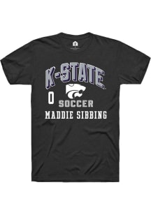 Maddie Sibbing Rally Mens Black K-State Wildcats NIL Arch Logo Player T Shirt