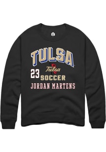 Jordan Martens Rally Mens Black Tulsa Golden Hurricane NIL Arch Logo Player Crew