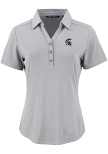 Cutter and Buck Michigan State Spartans Womens Ash Forge Eco Polo Short Sleeve Polo Shirt