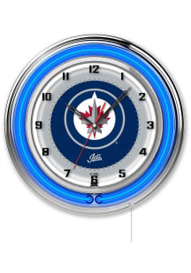 Winnipeg Jets 19in Neon Wall Clock