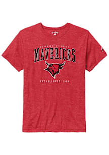 UNO Mavericks Red Victory Falls Puff Arch Mascot Short Sleeve Fashion T Shirt