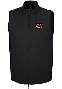 Antigua Washington Commanders Mens Black Rally Sleeveless Jacket