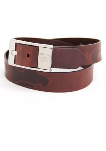 Leather Brandish K-State Wildcats Mens Belt - Brown