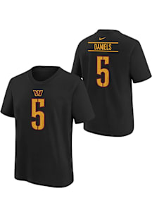 Jayden Daniels Washington Commanders Youth Black Nike NN Player Tee