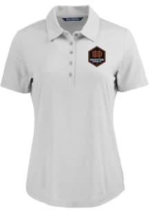 Cutter and Buck Houston Dynamo Womens Grey Coastline Eco Short Sleeve Polo Shirt