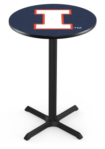 Black Illinois Fighting Illini Cross Base Pub Table