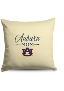 Auburn Tigers Mom 18x18 Throw Pillow - White