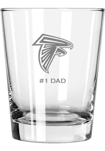 Atlanta Falcons Dad 15oz Rock Glass - White