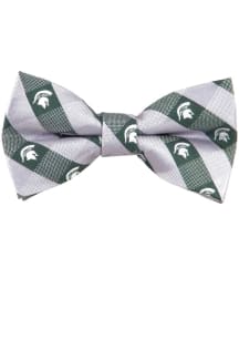 Check Bow Michigan State Spartans Mens Tie - Green