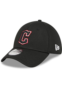 New Era Cleveland Guardians Mens Black DL Team Pop 39THIRTY Flex Hat