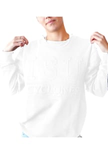 Gameday Social Iowa State Cyclones Womens White College Line Crew Sweatshirt