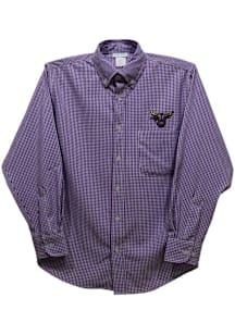 Vive La Fete Minnesota State Mankato Mavericks Toddler Purple Gingham Long Sleeve Polo