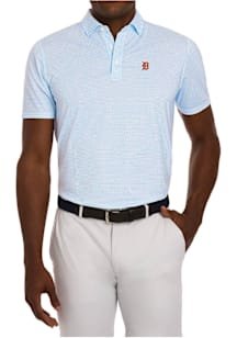 Holderness and Bourne Detroit Tigers Mens Navy Blue Cromwell Gollf Tee print Short Sleeve Fashion..