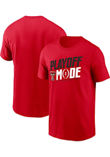 Nike Texas Tech Red Raiders Red 2025 CFP Playoff Mode Short Sleeve T Shirt