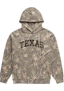 Uscape Texas Womens Green Distressed Camo Wordmark Hooded Sweatshirt