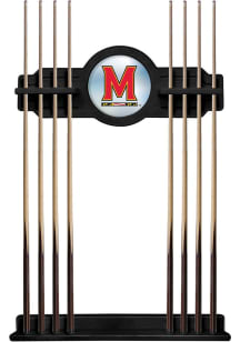 Black Maryland Terrapins Solid Wood Cue Rack Pool Cue