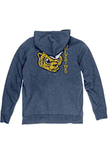 Blue 84 Michigan Wolverines Mens Navy Blue Front Back Laguna Long Sleeve Full Zip Jacket