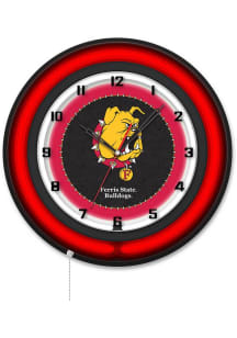 Ferris State Bulldogs 19in Neon Wall Clock
