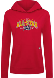 Levelwear  Womens Red Relay 25 MLB ASG Hooded Sweatshirt