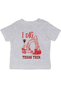 Vive La Fete Texas Tech Red Raiders Infant Excavator Short Sleeve T-Shirt Grey