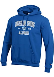 Champion BYU Cougars Mens Blue Est Alumni Powerblend Long Sleeve Hoodie