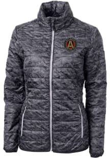 Cutter and Buck Atlanta United FC Womens Black Rainier PrimaLoft Printed Filled Jacket