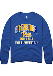 Mark  Jr Haynesworth Rally Mens Blue Pitt Panthers NIL Arch Logo Player Crew