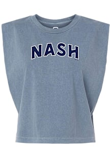 Summit Sportswear Nashville Sounds Womens Navy Blue Alt Logo Wordmark Tank Top