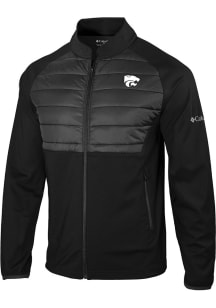 Mens K-State Wildcats Black Columbia Heat Seal In the Element Medium Weight Jacket